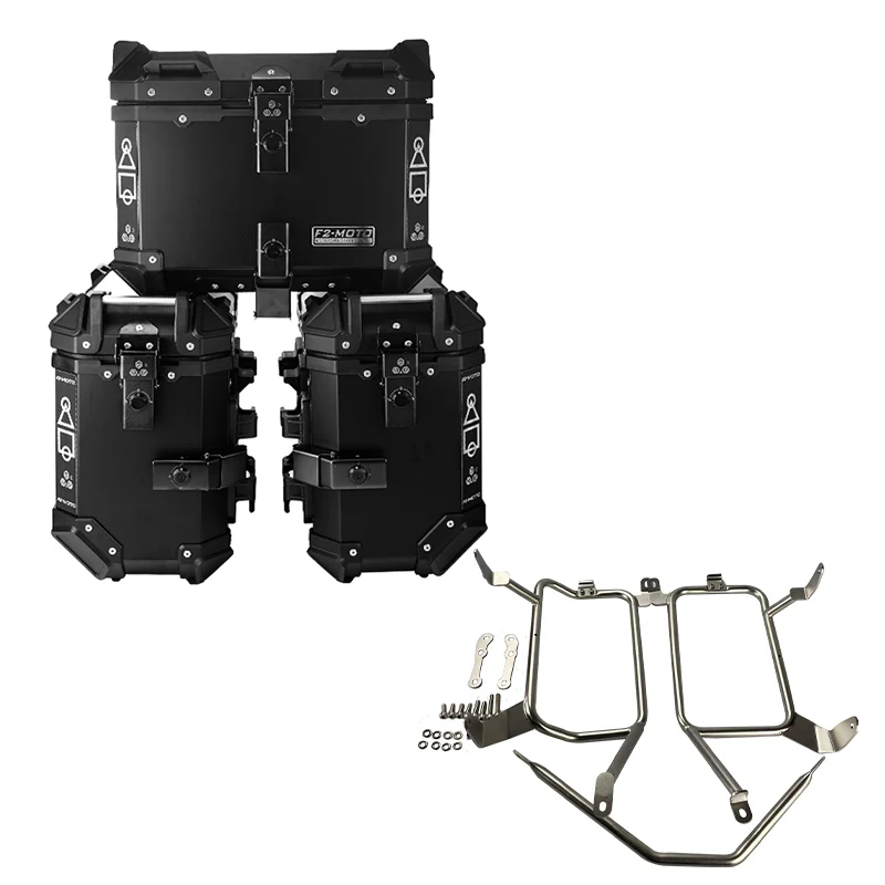 F2-Moto الذيل قوس دراجة نارية الجانب رف أمتعة دراجة نارية من سبائك الألومنيوم الجانب صندوق دراجة نارية العلوي صناديق جانبية