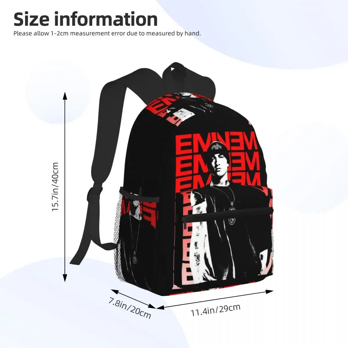 Custom Bag Shady Eminem Kids Student Backpack School Bag Hiking Travel Daypack For Boys Girls Fashion Bookbag Shoulder Bags