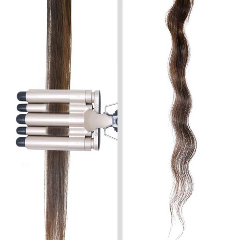 3-in-1 Tief- und Kleingewell-Style Dreifach-Lockenstab und Lockenwickler für Tief- und Kleingewell-Locken – Detail 6