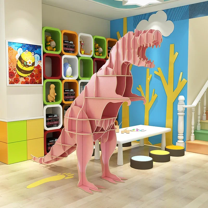 New Large Creative Shop Window Floor Ornaments Animal Modeling Decorative Display Rack Simple Kindergarten Bookshelf Shelving
