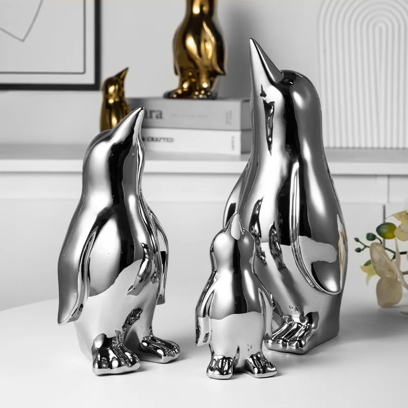 Penguin Statues, Ceramic Home Decor Accessories, Animals, Little Penguin Sculptures, Animal Statues