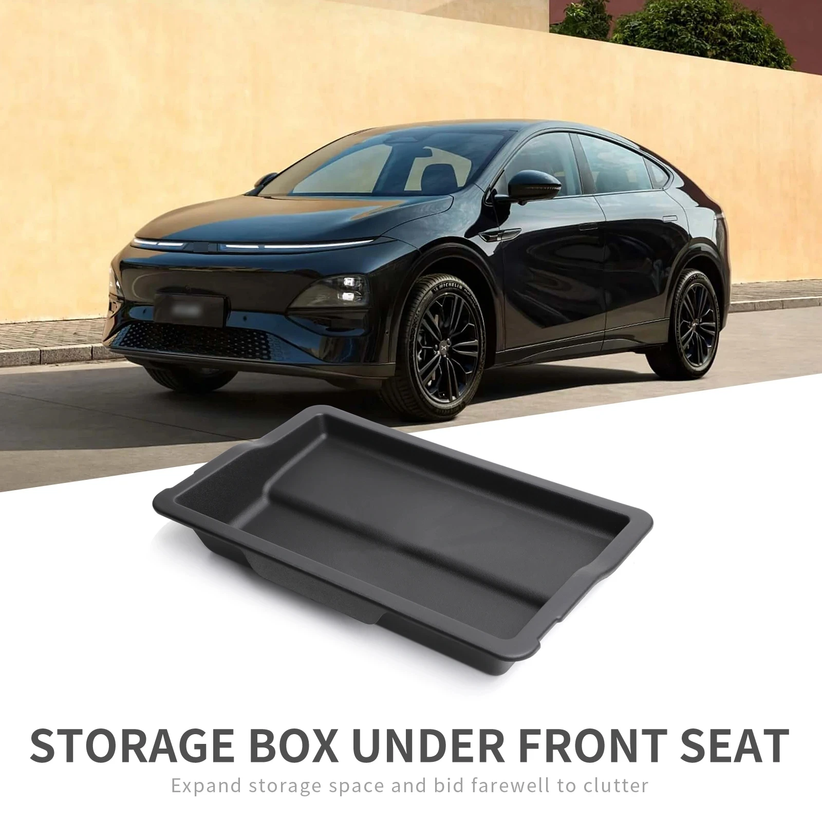 

For Xpeng G6 2023-2025 Under Seat Storage Box Car Accessories Drawer Type Organizer Storage Front Seat Lower Box Case Accessory