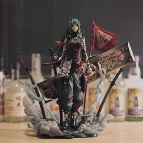 漫画のフィギュア,27cm,オリジナルのarknights higuma -wanderer 1/7のPVCアクションフィギュア,収集品の装飾,人形,ギフト