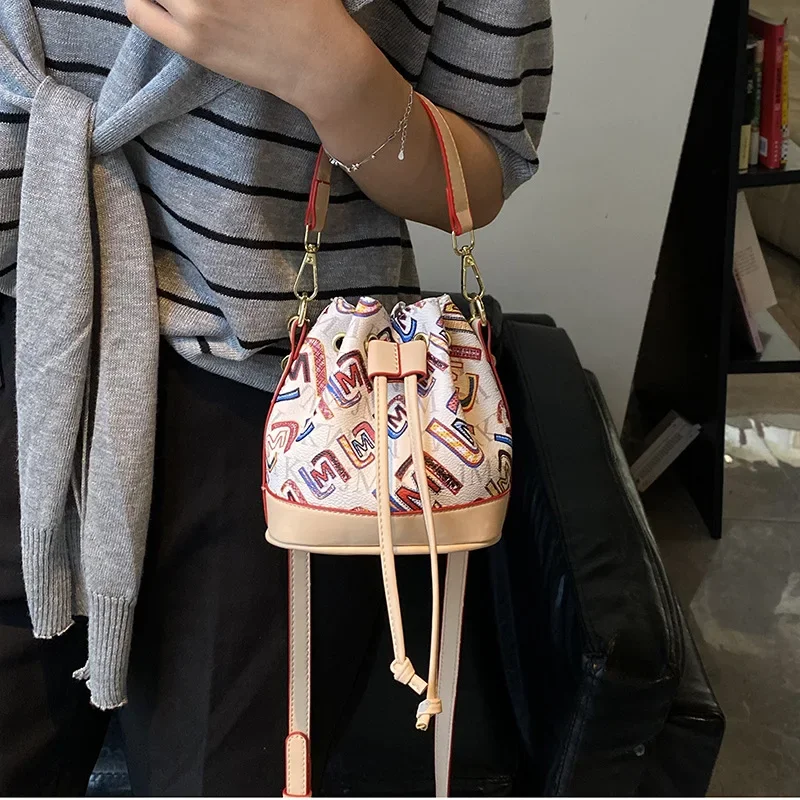 

Fashionable Printed Women's Crossbody Bucket Bag Casual Versatile Shoulder Bag Bolda Transversal Feminina Popular Bags