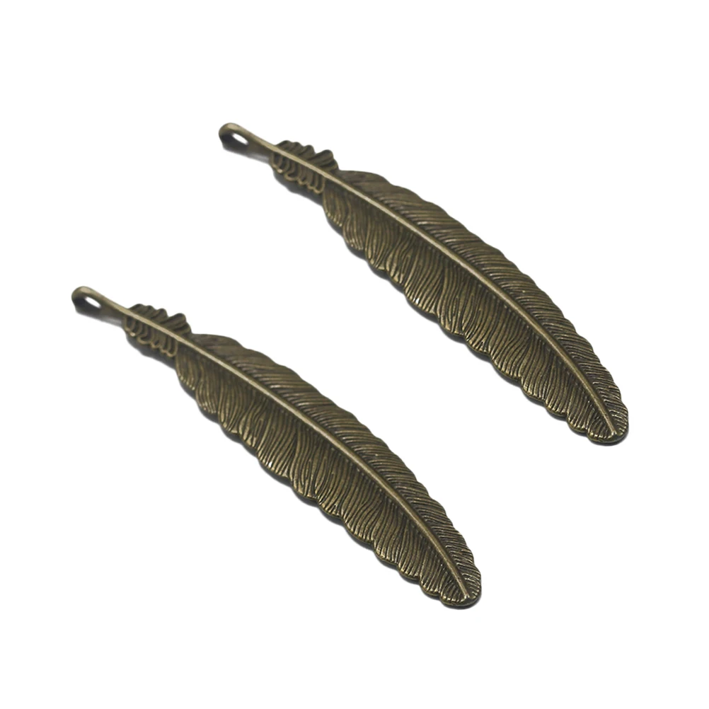 

10Pcs Alloy Pendant Charms Quill DIY Jewelry Making Accessories Bracelet Earrings Keychain Bookmark Gifts
