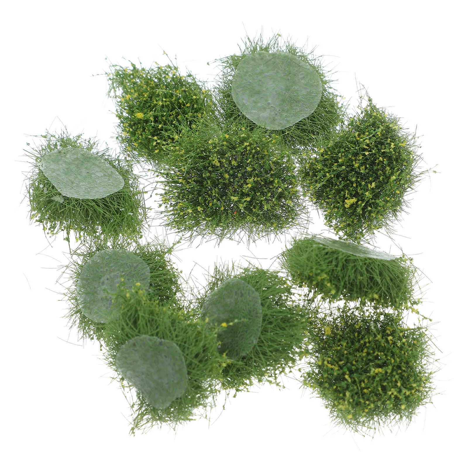 

10 шт. миниатюрных пучков искусственной травы ручной работы для DIY-проектов, статичные кусты для мини-ландшафтов, диорам, декораций для сцен, имитация травы для улицы