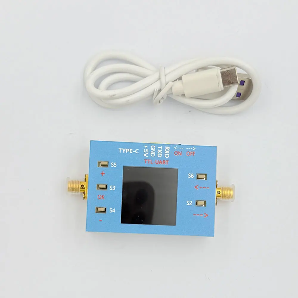 10MHz-6GHz 0.1DB High Precision Digital Programmable RF Attenuator Module W/ TFT Display with S MA Female Connector