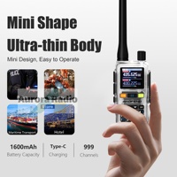 1/2PCS Baofeng UV-5R Mini Transparent Color Walkie Talkie Bluetooth Programming 999 Channels VHF UHF AM Long Range Two Way Radio