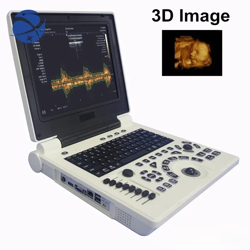 YYHCPW 3D Image Function Black and White 12 Inch LED Notebook Ultrasound Scanner Machine