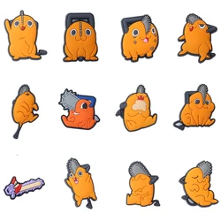 12pcs/set Chainsaw man Pochita for Cartoon Shoe Charms Accessories Fit Shoes/Wristbands Classic Clog Kids Gifts