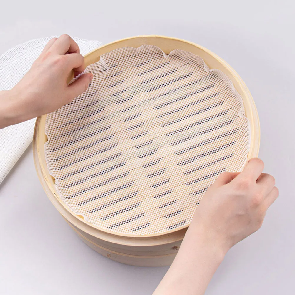 

30pcs Round Steamer Cloths 22cm Cotton Liner Nonstick Gadgets Home Supplies Steaming Bread Pad Multi function