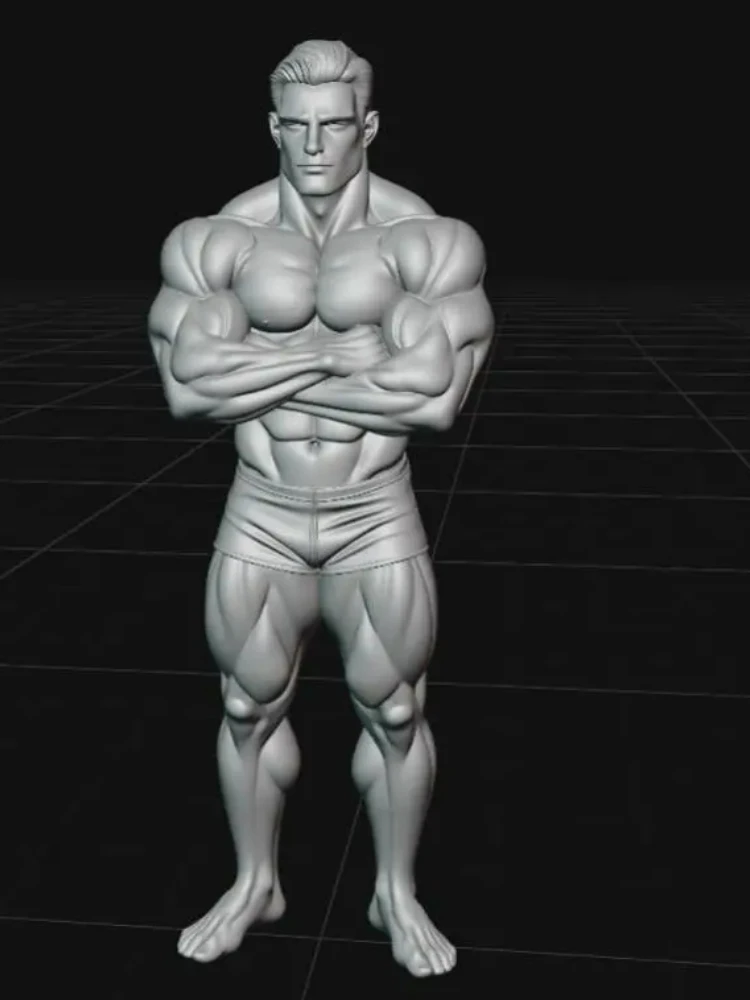 Model Of A Bodybuilder Athlete With Muscular Physique, Figurine, Gym Equipment, Fitness Enthusiast Statue, Resin Handicraft.