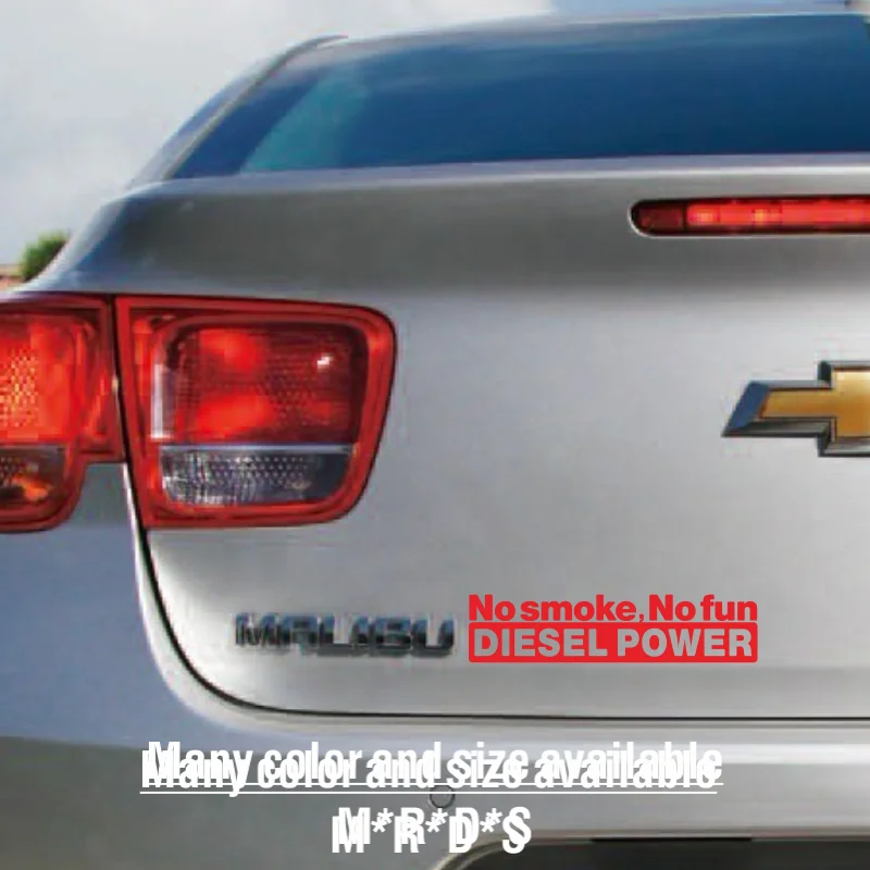15.2X3.7CM Car Stickers NO SMOKE NO FUN DIESEL POWER Car Styling Decal Car Motorcycles Accessories