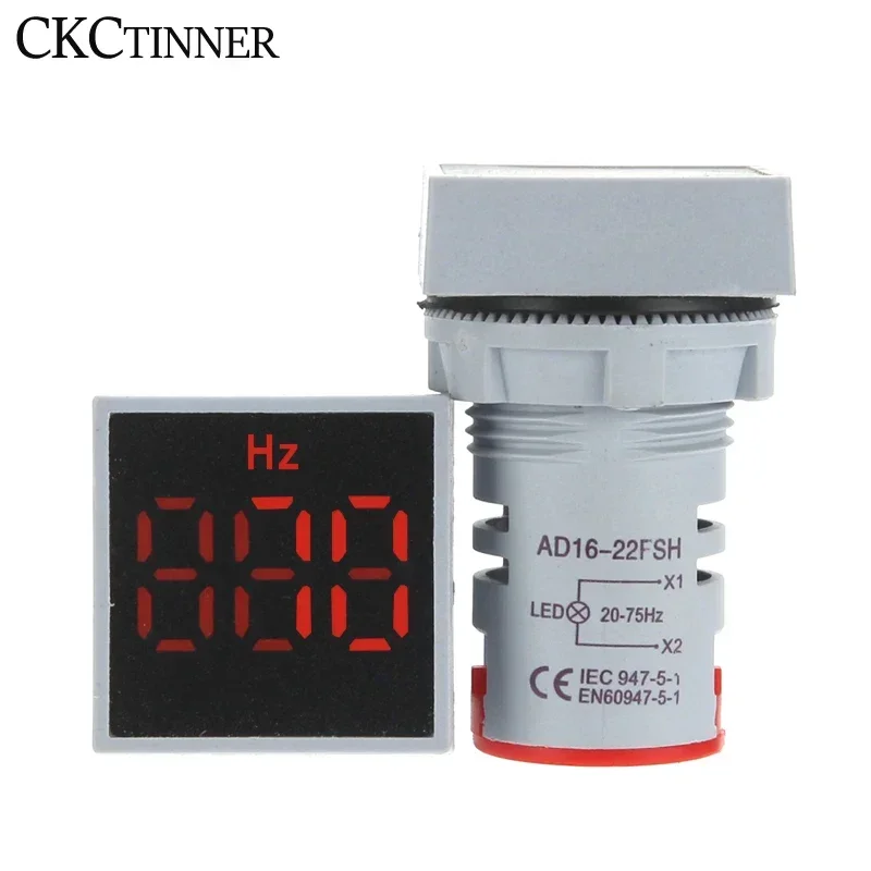 LED AC Digital Display Frequency Square Panel Hertz meter AC Frequency Meter Indicator Signal Lamp Lights Tester Digital Display