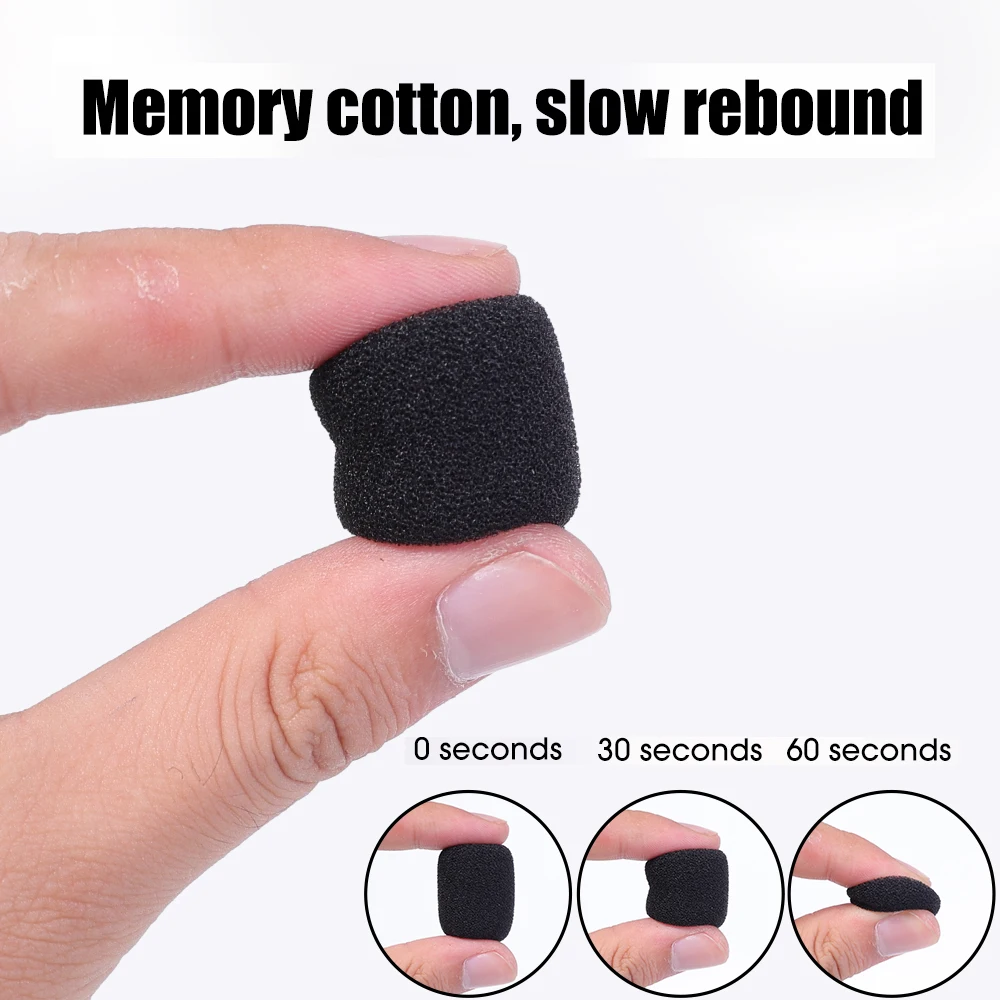 50-10pcs Mini High Density Foam Microphone Windscreen Mic Covers Headset Protection for Lavalier Microphones Noise Reduction