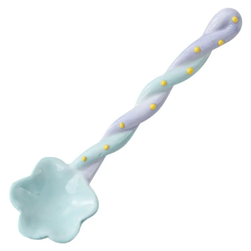 Cx ceramic long handle spoon household spoon high value cute ins wind stirring spoon