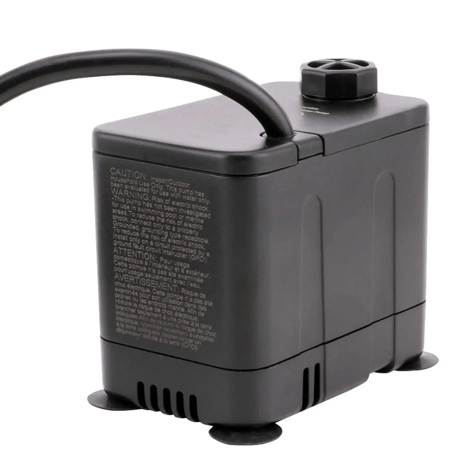 Convertible Bottom Draw Water Pump 265 GPH - Submersible Applications Only, Ideal for Hydroponics