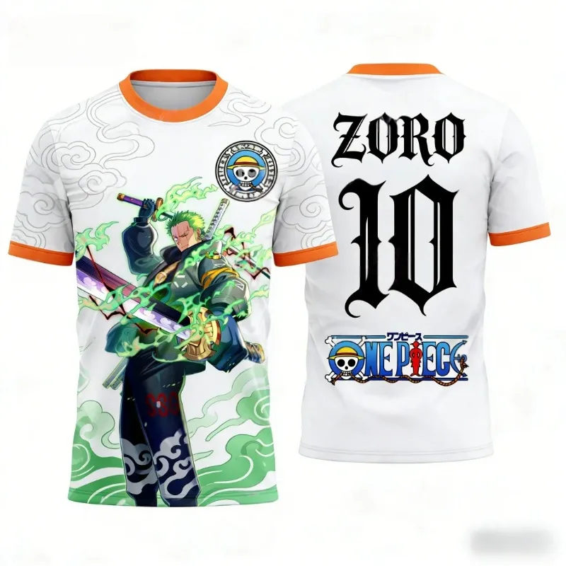 One Piece Roronoa Zoro No10 White Green Cloud Wano Style 3DAll Over Print Breathable Double Sided Anime Unisex Streetwear TShirt