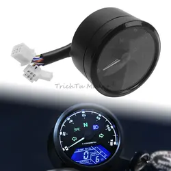 Tachimetro per moto digitale LCD universale tachimetro contachilometri misuratore impermeabile multifunzione per cilindri Cafe Racer 2-4