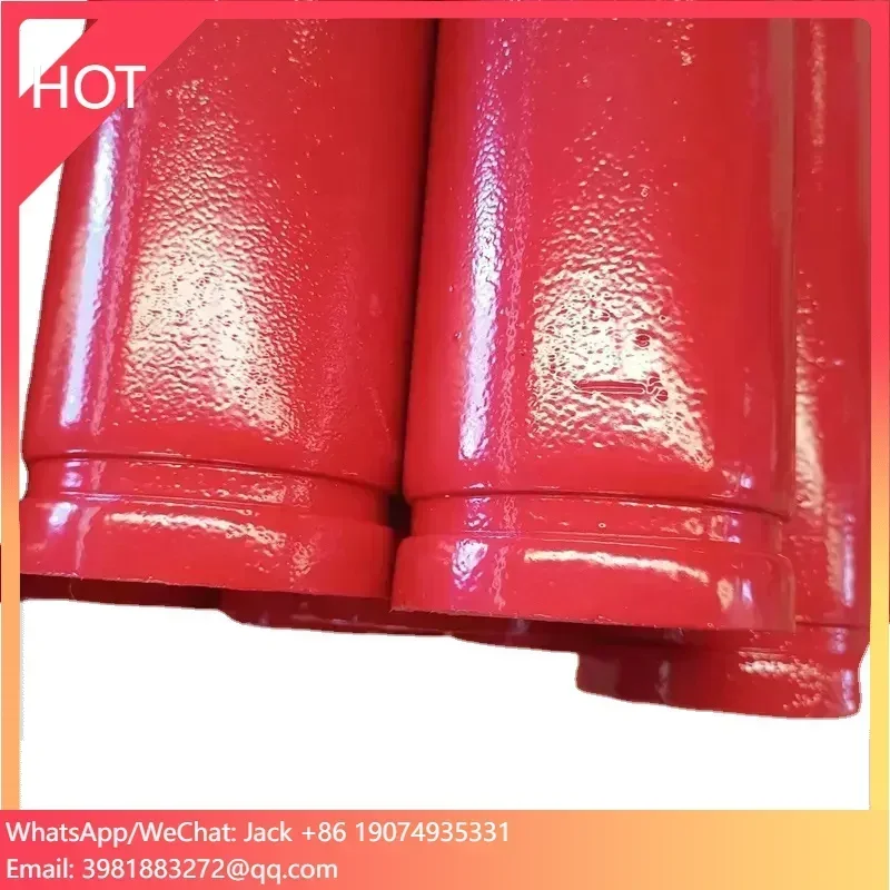 Hot sale powder coated galvanized  pipe ERW Carbon red painted grooved ends galvanized pipe for firefighting welded steel pipe