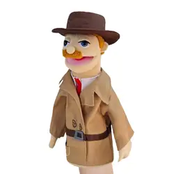 Career Hand Puppet Cook Firefighter Farmer Worker Detective Doctor Stuffed Plushie Kids Educational Toy Soft Educational Puppets