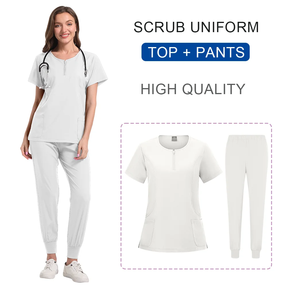 Nurse Uniform Woman Surgical Pajamas Medical Clothes Outfit Workshop Uniforms Clothing Shirts and Blouses for Women Doctor Vet