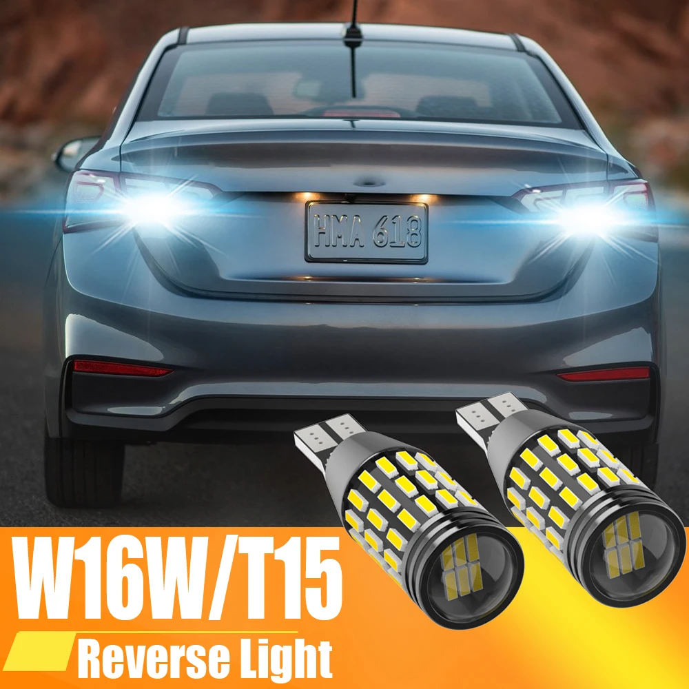 2pcs LED Reverse Light Blub Lamp W16W T15 921 For Hyundai Accent Elantra Sonata Santa Fe Tucson Azera Genesis Coupe Ioniq Equus