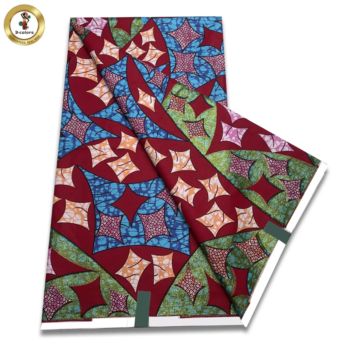 Imagem -03 - Grand-ouro Impresso Tecido de Algodão Cera Holandesa Cera Africano Ankara Dye Vestido para Mulheres Costura Super Batik Jardas