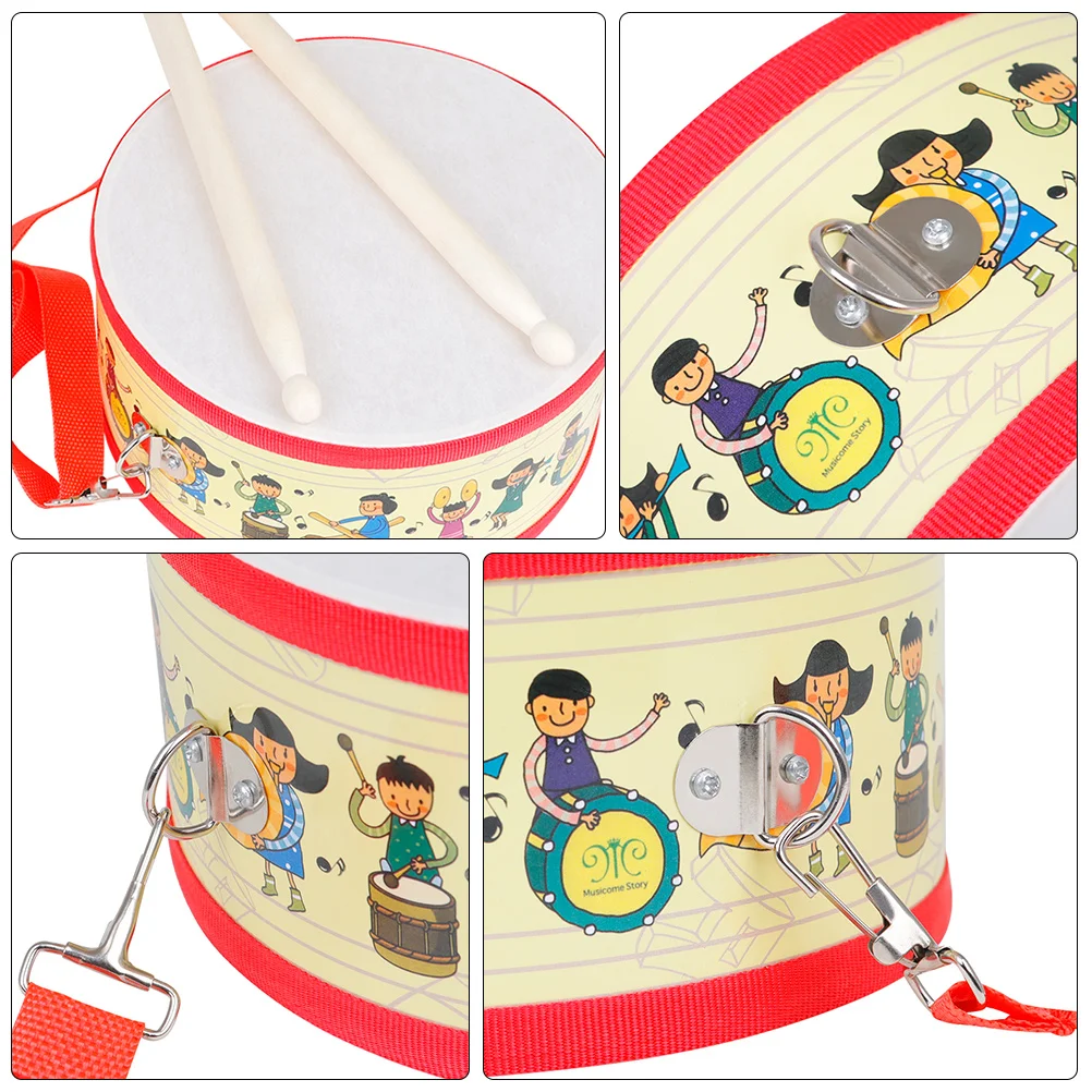 Brinquedo educativo pré-escolar infantil, tambor de dupla face, instrumentos musicais para crianças