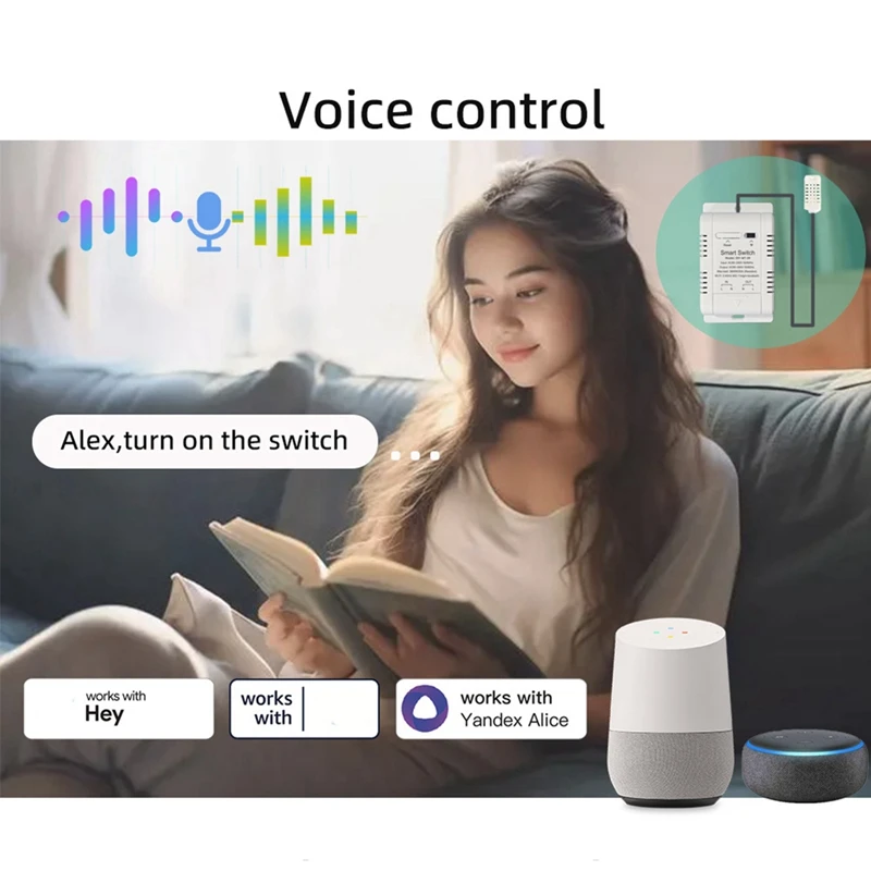 Ewelink WIFI Temperature Humidity Switch 20A Temperature Humidity Monitor With Sensor Probe For Greenhouse