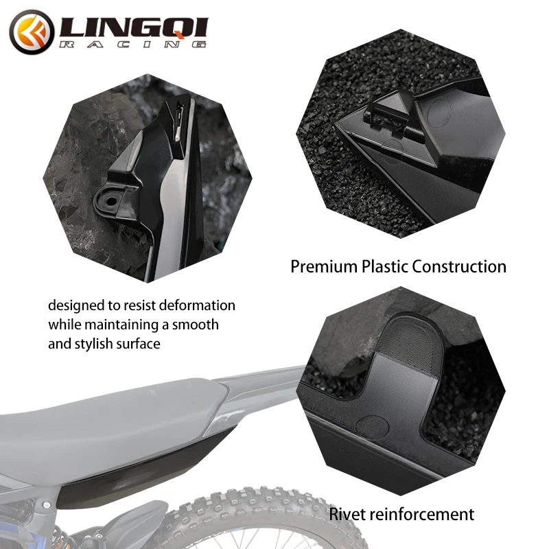 LINGQI RACING Motocyklowa plastikowa osłona nadwozia Osłona obudowy Tylne panele boczne Owiewka do roweru elektrycznego Talaria Sting R MX4 X3 — zdjęcie 3
