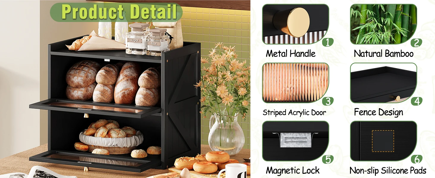 Bamboo Bread Storage Container