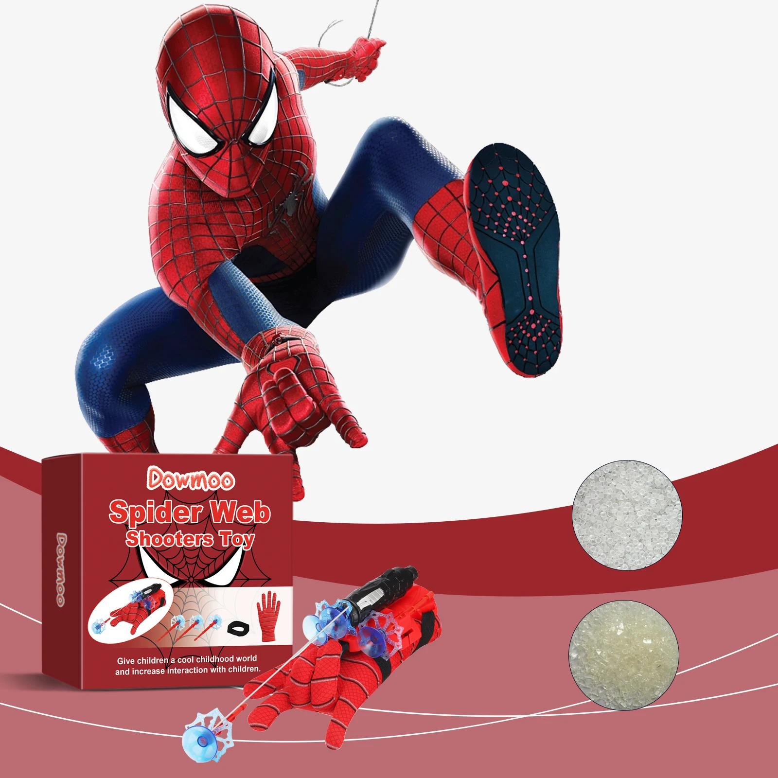 Spider Web Shooters ของเล่น,Hero Launcher ชุดของเล่นข้อมือ,ของเล่นเพื่อการศึกษาสําหรับเด็ก,น้ําหนักเบาและพกพา,พร้อมสําหรับความบันเทิง