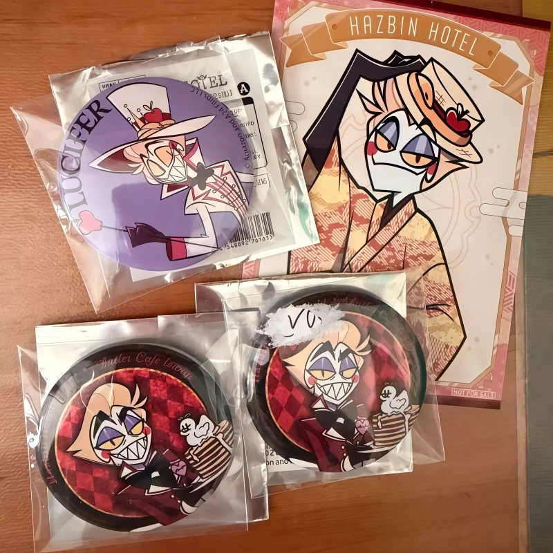 Genuine Hazbin Hotel Alastor Can Badge Cafe Collaboration Anime
