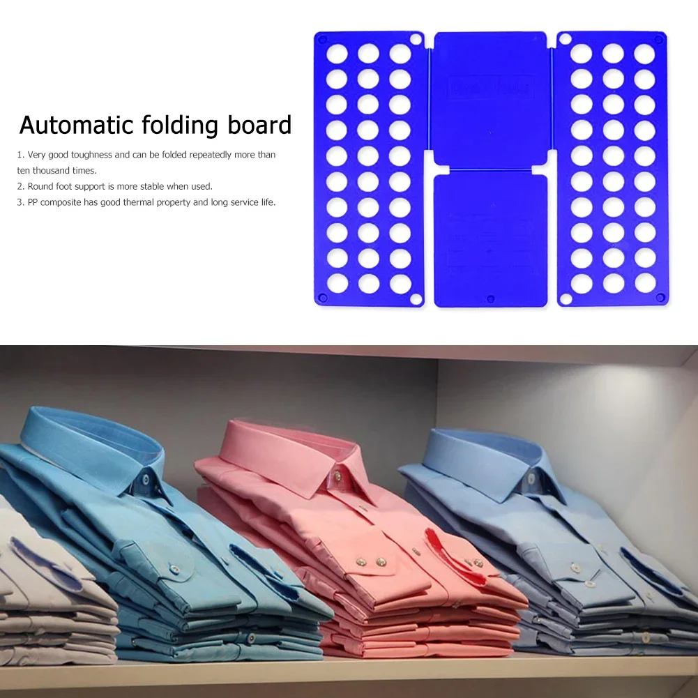 Perforated Board Clothes Shirts Bender Plastic Folding Board T Shirts Folder Board for Closet Cabinet Organizer Bathroom Storage