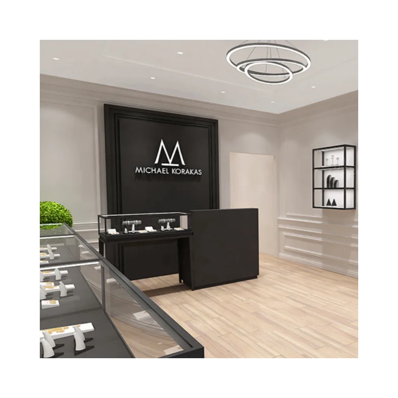 New Design Cosmetic Led Marble Jewellery Counter Top Displays Glass Cabinet Used Jewelry Display showcase