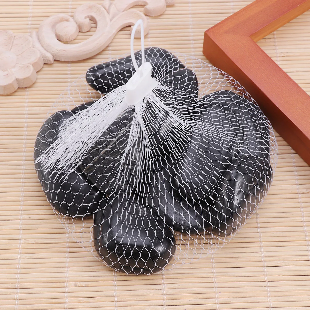 

10 Pcs Stones Painted Set Hand-painted Rocks Cartoon Children's Drawing Painting Black