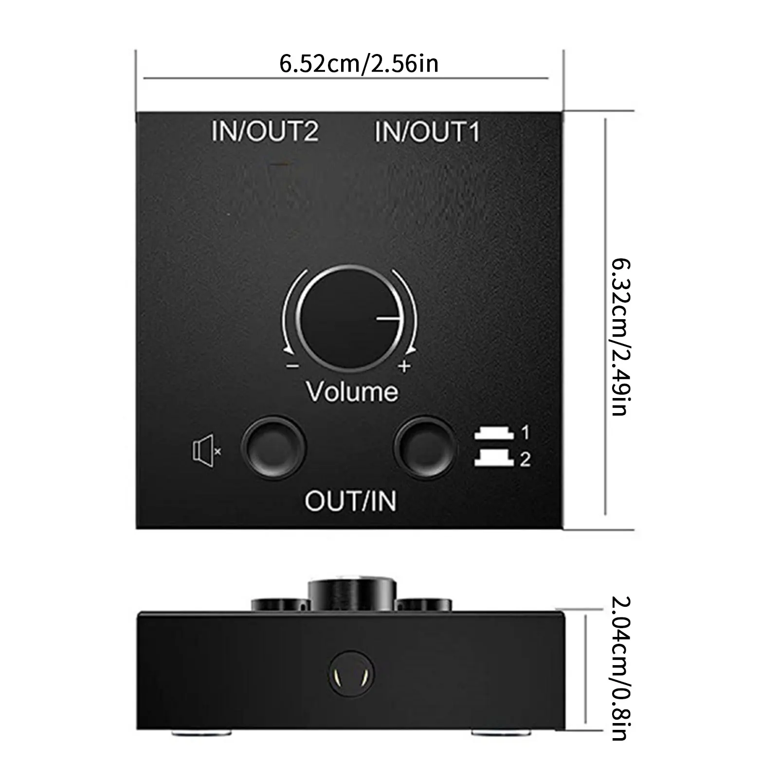 2 Way 3.5mm Stereo Audio Switcher Bi-Directional Stereo Audio Switch Splitter Box 2 In 1 Out / 1 In 2 Out Stereo Audio Splitter