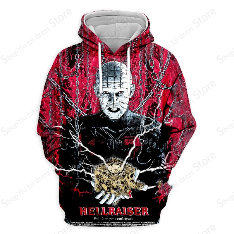 

Movie Hellraiser 3d Print Hoodie Men Fashion Graphic Hoodies Boy Coat Women Sweats Male Jackets Pinhead Sweatshirt Male Pullover