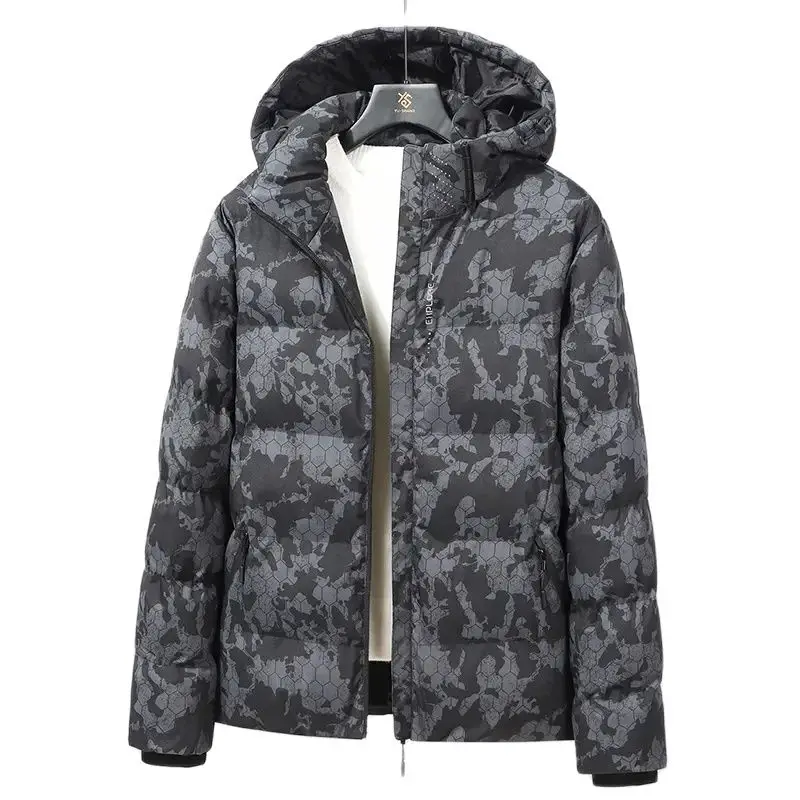 Winter Down Cotton Jacket Women New Loose Fashion Hooded Coat Sports Camouflage Outerwear Printing Thicken Parka Overcoat Female