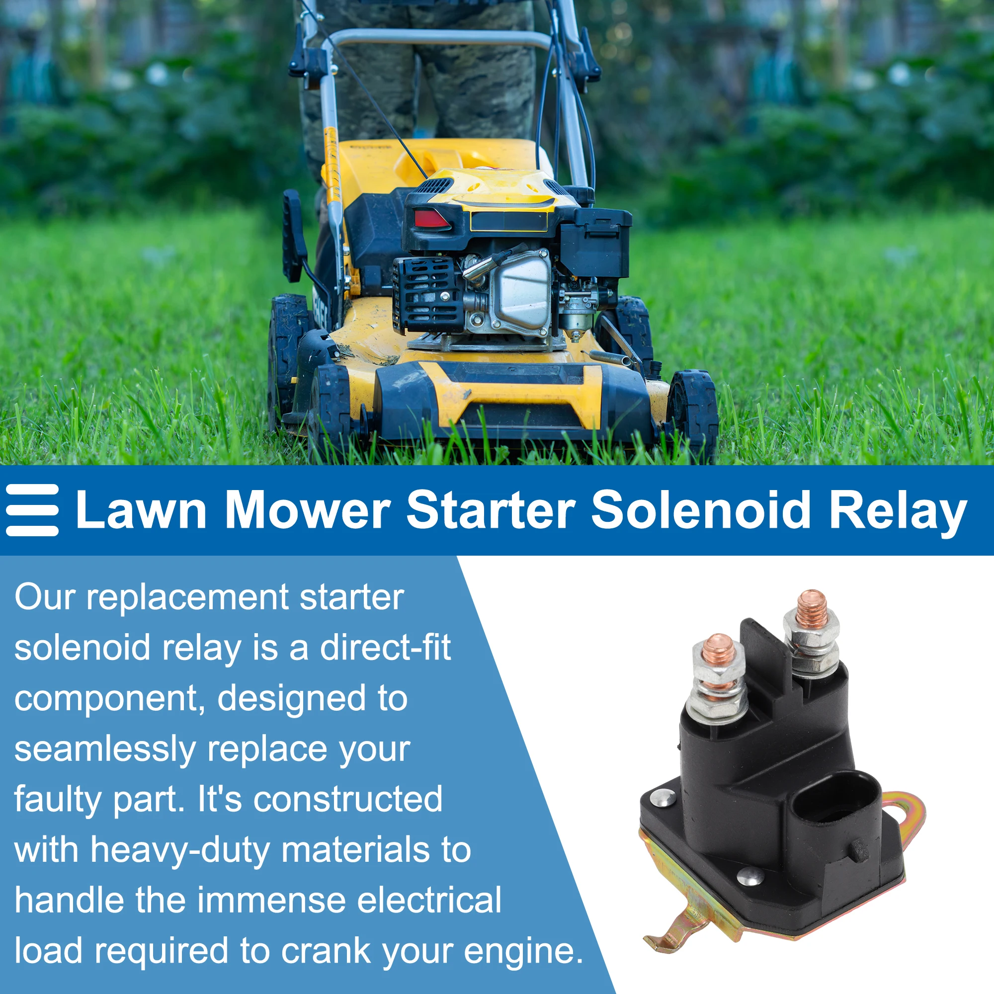 

UXCELL No.7CM124121251 Соленоид стартера для газонокосилки Gravely ZTX 60, 2-контактный, на замену