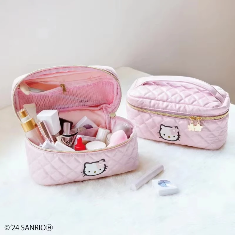 New Sanrio Hello Kitty Women Cosmetic Bag Cartoon Anime Makeup Bag Waterproof Travel Toiletry Storage Bag Beauty Case Girl Gifts