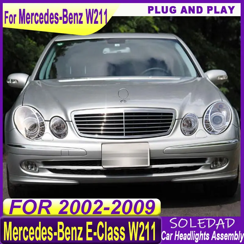 Car Headlights for Mercedes-Benz E-Class W211 2002 2003 2004 2005 2006 2007 2008 2009 Headlamp Assembly Auto Car Light Assembly