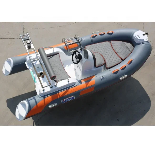 Newest model CE 3.9m rib inflatable fishing rowing boat with engine for sale