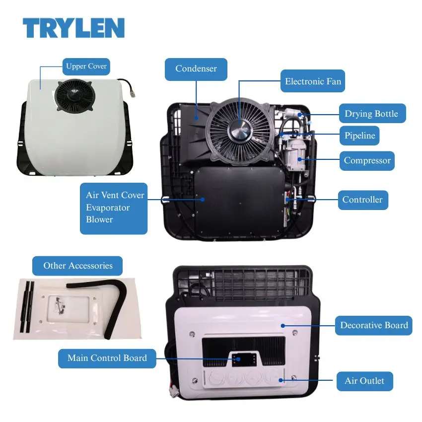 Reliable Cooling System High Quality Truck Air Conditioner For Heavy Duty Commercial Vehicles