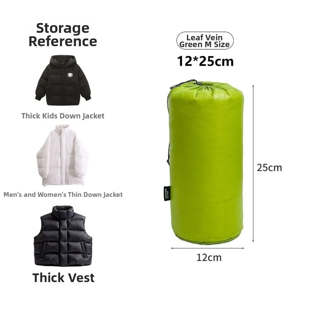 Nylon Round Bottom Drawstring Bag Pocket Ultralight Waterproof Travel Outdoor Camping Bag Dustproof Portable