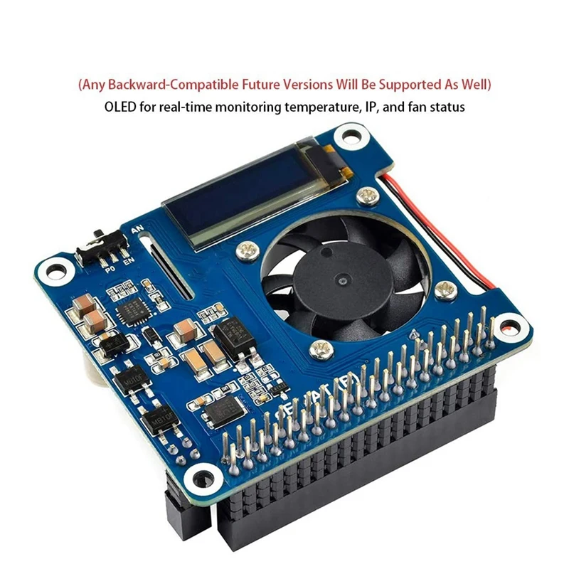 Waveshare Power over Ethernet HAT Support 802.3Af PoE Network Expansion Board with OLED for Raspberry Pi 4 Model B / 3B+
