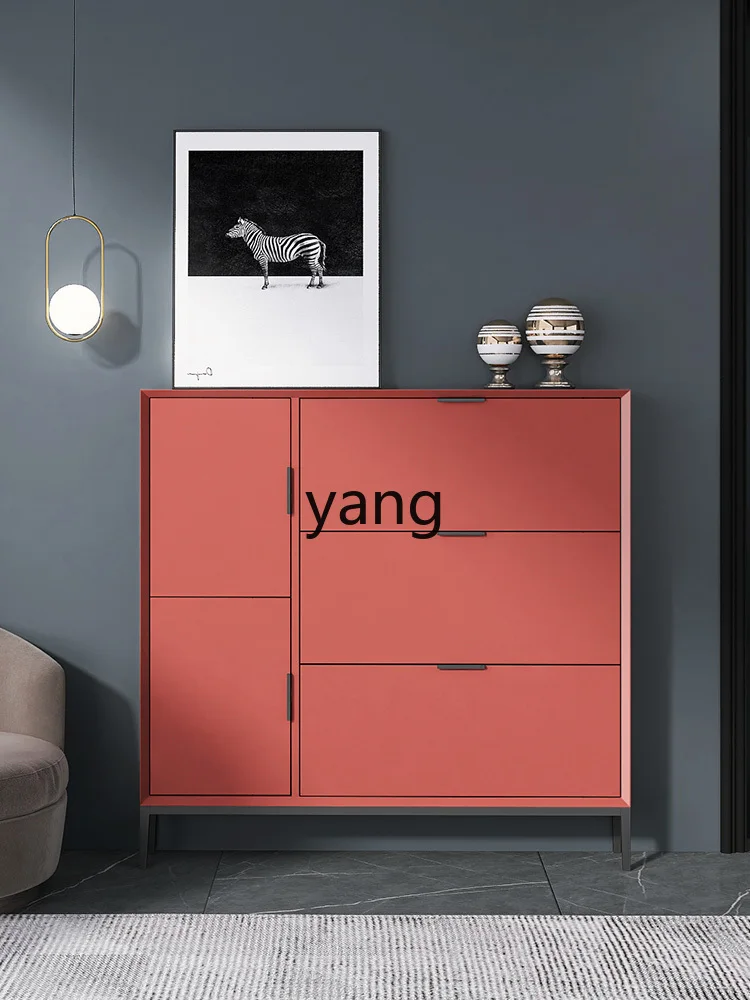 Yjq Minimalist Ultra-Thin Shoe Cabinet Home Doorway Home Large Capacity Hallway Storage Tipping Bucket Cabinet