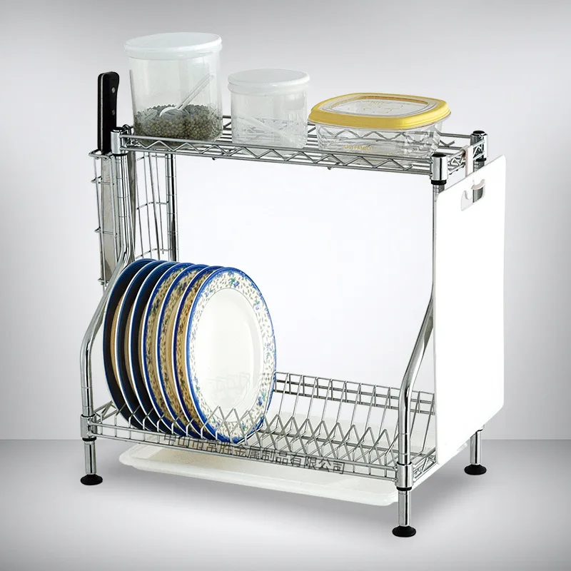 Kitchen dishes, drainage rack, storage rack, stainless steel dish rack, storage rack, seasoning rack, dish rack