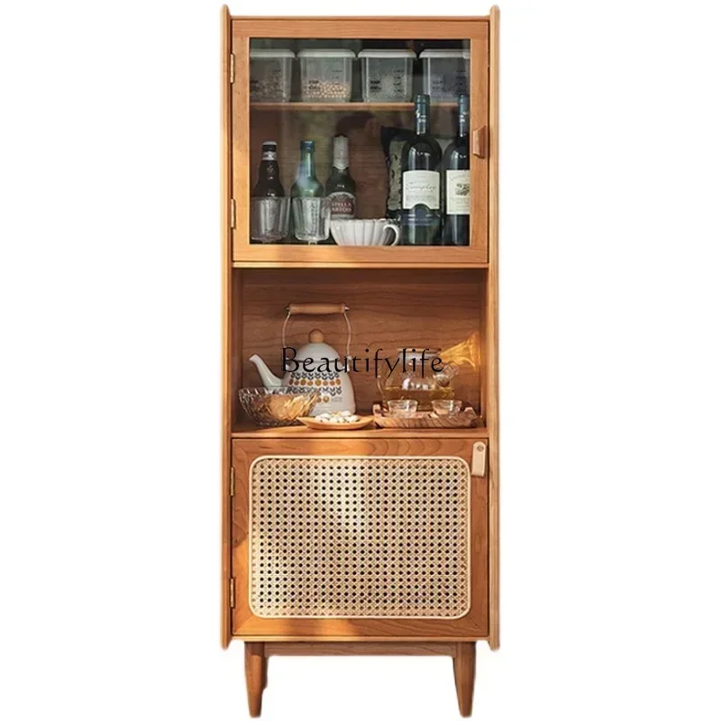 

Многофункциональный буфет из массива дерева 54Solid Wood, простой шкаф для хранения L